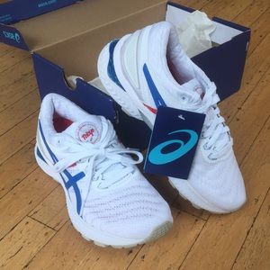 ASICS Tokyo running shoes size 7 (white,blue,red)